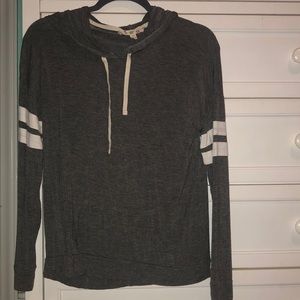Thin grey hooded sweatshirt